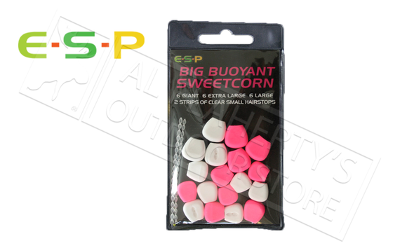 E-S-P Big Buoyant Sweetcorn - Artificial, Pink & White 18 Kernels #ESCORN-P