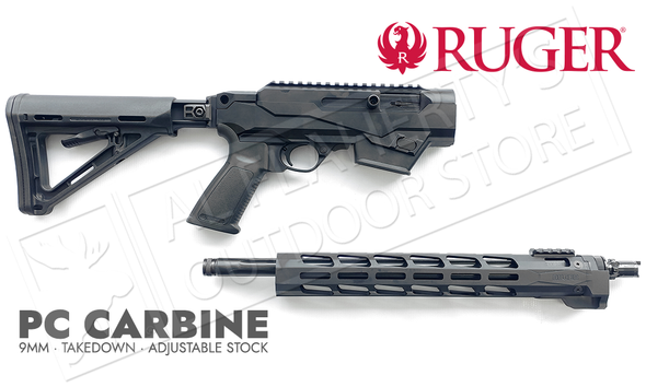 Ruger PC Carbine 6-Position Stock, Handguard Non-Restricted, 9mm 18.6" Barrel #19125