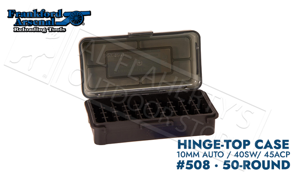 Frankford Arsenal Hinge-Top Ammo Box 508-50 Round Capacity 40SW/45ACP #1083792