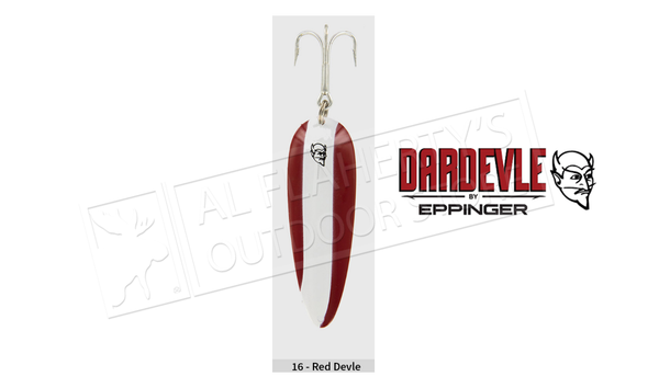 Eppinger Dardevlet Spoon, 2 7/8", 3/4 oz, Red/White Stripe, Copper Back #109 Eppinger Dardevlet Spoon, 2 7/8", 3/4 oz, Red/White Stripe, Copper Back #109