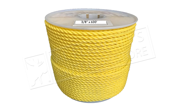 Twisted Polypropylene Rope - 3-Strand - 3/8" x 630' - Yellow #17006750