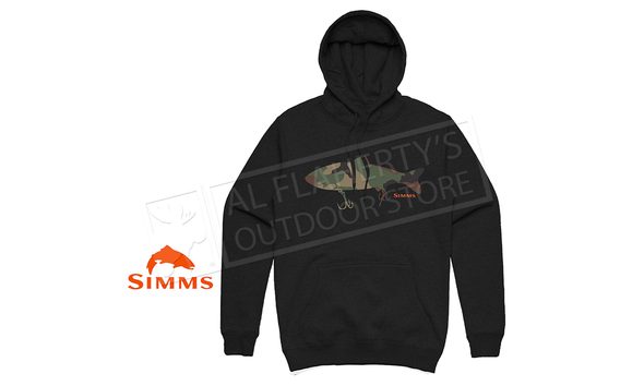Simms Men's Logo Hoody Black #13456-001 - Al Flaherty's Outdoor Store