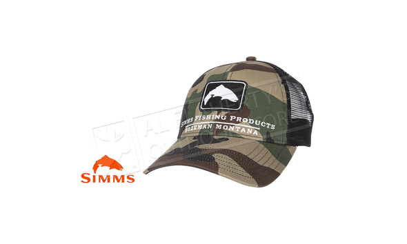 Simms Trout Icon Trucker CX Woodland Camo #12226-569-00