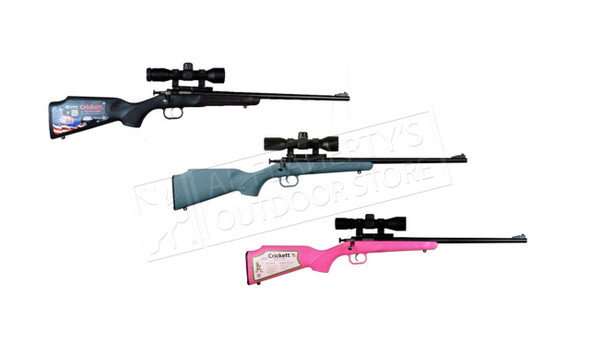 Keystone Crickett Youth Rifle Package with 4x32mm Scope in Various Colours #KSAPKG