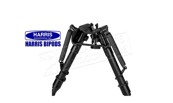 6-9 Inch Harris Style Rifle Bipod - Swivel Model With Pod-Lock & Telescopic Legs - Quick Detach