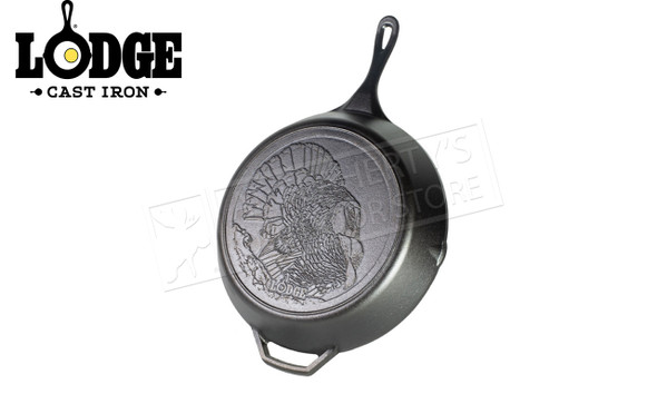 Lodge Wildlife Series 13.25" Seasoned Cast Iron Turkey Skillet #L12SKWLTKY