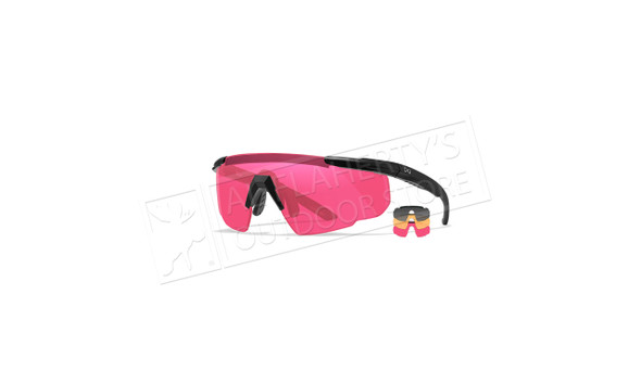 Wiley X Saber Advanced Shooting Glasses Combo, Matte Black Frame with Smoke Grey / Light Rust / Vermillion Shields #309