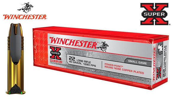 Winchester 22LR Super X, 40 Grain FMJ, 1300 FPS, 100 Round