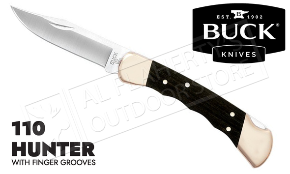 Buck Knives 110 Folding Hunter with Finger Grooves #0110BRSFG-B