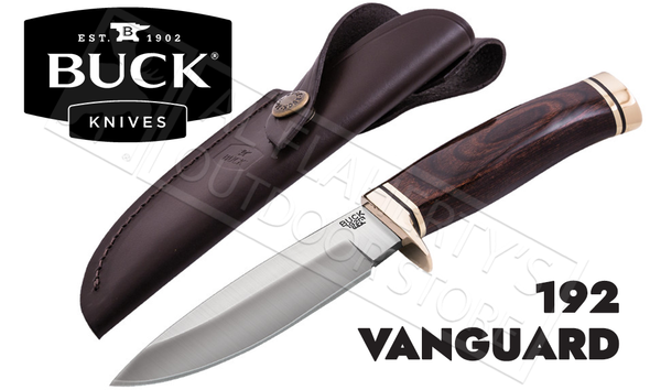 Buck Knives 192 Vanguard Hunting Knife with Heritage Walnut Dymondwood #0192BRS-B