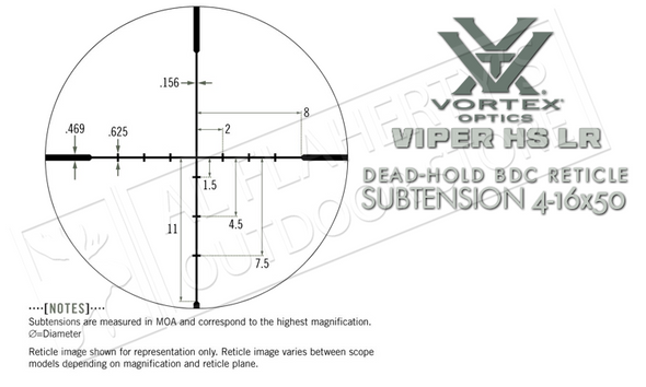 Vortex Viper HS LR 4-16x50mm Scope with BDC Reticle #VHS-4307-LR