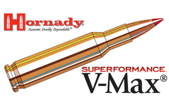 Hornady 222 REM Superformance, V-MAX 50 Grain Box of 20 #8316