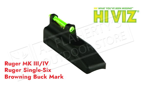 HiViz Ruger Mark II/III and Browning Buckmark Pistol Fiber Optic Front Sight Kit #HRB2007