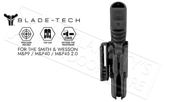 Blade-Tech Signature OWB Holster For Smith & Wesson MP9 MP40 and MP45 2.0 Pistols #HOLX0008SMP92TLBLKRH