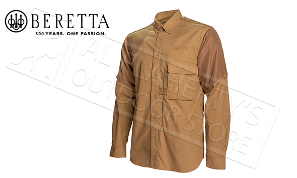 Beretta American Upland Shirt, Brown Two-Tone M-2XL #LU611T11840871