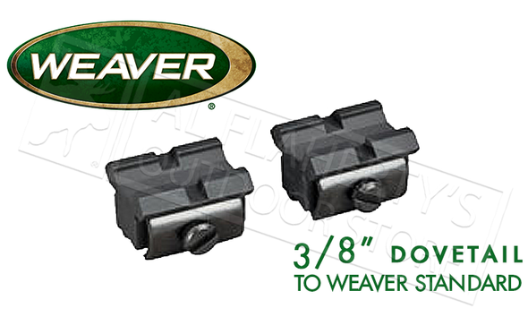 Weaver Optics T-22 Base Pair Converter, 3/8" Dovetail to Weaver #48459