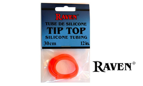 Raven Tip Top Silicone Tubing, Fluorescent Orange 3/32", 12 Inches #RVSTTT