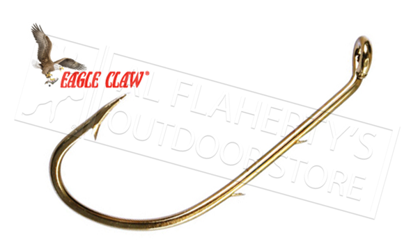 Eagle Claw Lazer Sharp L042F-6 Plain Shank Wide Bend Offset Hook