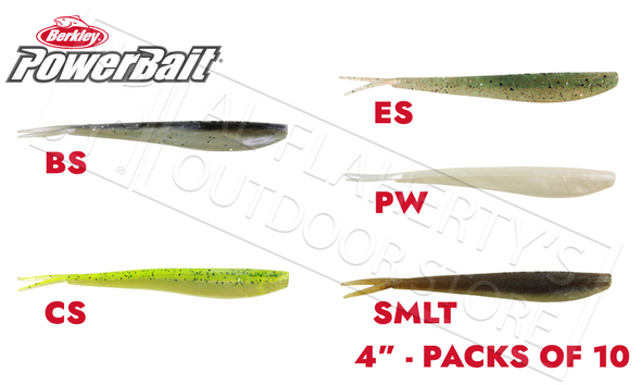 Lunker City Fin-S 4-Inch Ice Shad (10-Pack), Soft Plastic Lures -   Canada