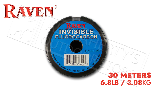 Raven Invisible Fluorocarbon Leader Spool, 6.8 lb 30 Meters #RVFC68