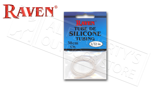 Raven Silicone Tubing, Clear 3/32", 12 Inches #RVST32