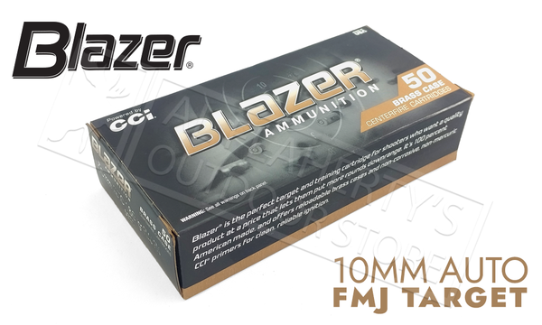 CCI Blazer 10mm AUTO, FMJ 180 Grain Box of 50 #5221 — Al Flaherty's
