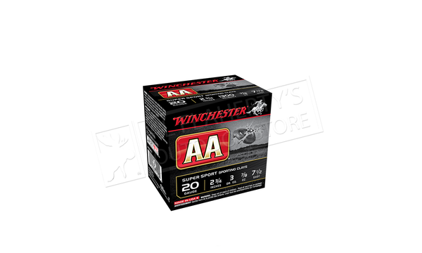 Winchester AA Super Sport Sporting Clays Shot Shells 20 Gauge 2-3/4" #7-1/2 Shot, 7/8 oz., Case of 250 #AASC207 — Al Flaherty's