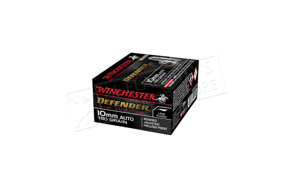 Winchester 10mm AUTO Defender 180 Grain Bonded JHP #S10MMPDB — Al Flaherty's