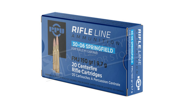 PPU Centerfire Ammunition 30-06 for M1 Garand, 150 Grain 20 Rounds #PP3006G — Al Flaherty's