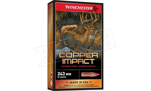 Winchester 243 WIN Copper Impact, 85 Grain Box of 20 #X243CLF — Al Flaherty's