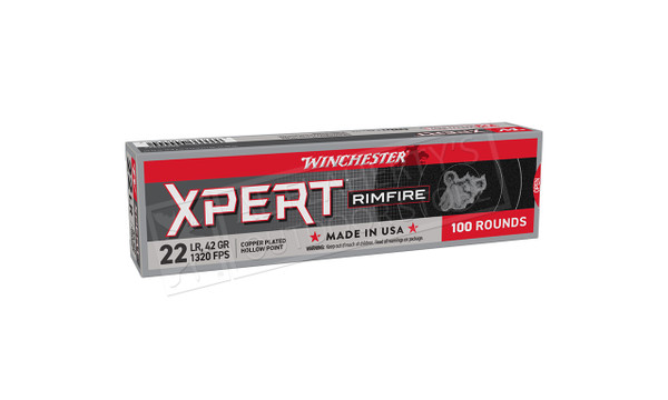 Winchester 22LR Expert Rimfire 42 Grain, 1320 FPS, 100 Rounds #XPERT22X — Al Flaherty's