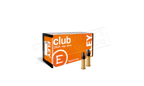 Eley 22LR Club Ammunition, 40 Grain Round Nose, Box of 50 #02100 — Al Flaherty's