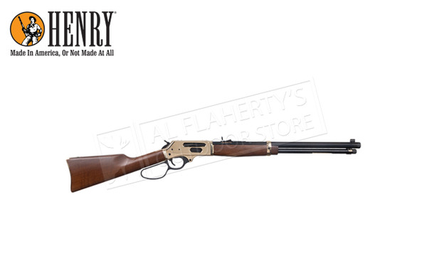 Henry Brass Large Loop Lever Action 30-30 Rifle with Side Gate Loading #H009BGL — Al Flaherty's