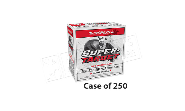 Winchester Super-Target 12 Gauge #8 , 2-3/4", 1 oz., 1250 FPS Case of 250 #TRGT12508- Case — Al Flaherty's