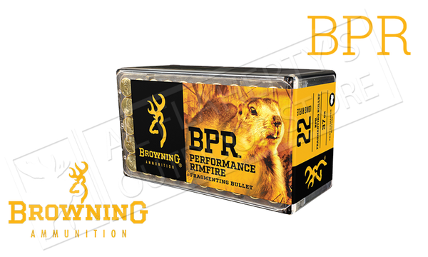 Browning Ammo 22LR BPR Hunting Ammunition, 37 Grain High Velocity Box of 50 #B194122050 — Al Flaherty's