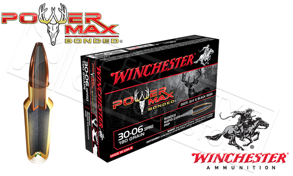 Winchester 30-06 Springfield Power Max, Bonded HP 180 Grain Box of 20 #X30064BP — Al Flaherty's