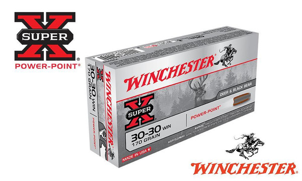 Winchester 30-30 WIN Super X, Power Point 170 Grain Box of 20 #X30303 — Al Flaherty's