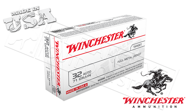 Winchester 32 Auto White Box, FMJ 71 Grain Box of 50 #Q4255 — Al Flaherty's