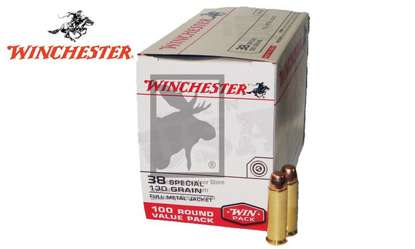 Winchester .38 Special Value Pack, FMJ 130 Grain, Box of 100 #USA38SPVP — Al Flaherty's