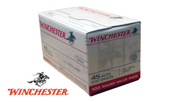 Winchester .45ACP Value Pack, 230 Grain, Box of 100 #USA45AVP — Al Flaherty's