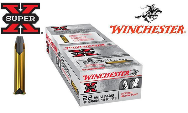 Winchester 22WMR Super-X, 40 Grain JHP Box of 50 #X22MH — Al Flaherty's
