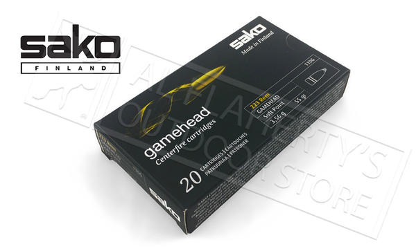 Sako Centerfire 223 REM Gamehead, JSP 55 Grain Box of 20 #C611110GSA10 — Al Flaherty's