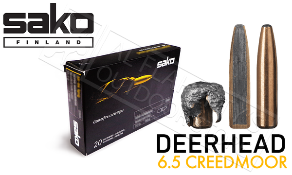 Sako Centerfire 6.5 Creedmoor Hammerhead JSP Bonded Core 156 Grain Box of 20 #C663123HSA10 — Al Flaherty's