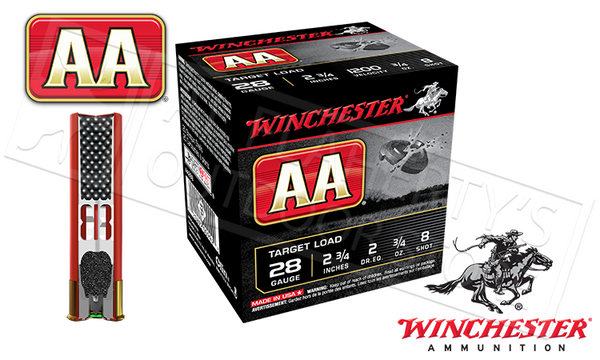 Winchester AA Shotshells 28 Gauge 2-3/4" #8 Shot #AA288 — Al Flaherty's