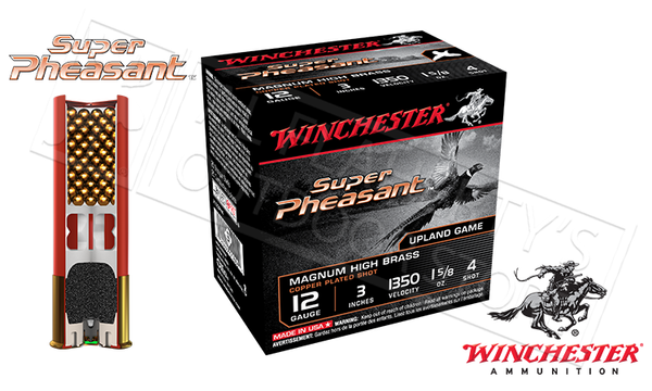 Winchester Super Pheasant Magnum High Brass Shells 12 Gauge 3" Box of 25 #X123PH — Al Flaherty's
