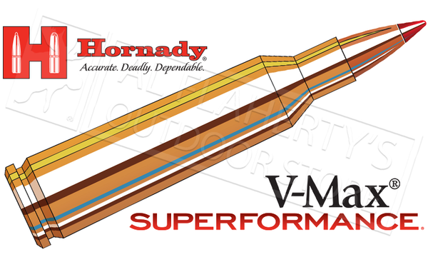 Hornady 22-250 Rem Superformance, V-Max 50 Grain Box of 20 #83366 — Al Flaherty's
