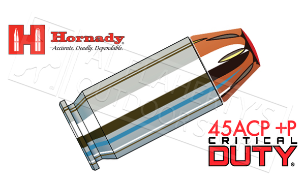 Hornady 45ACP +P Critical Duty, FlexLock JHP 220 Grain Box of 20 #90926 — Al Flaherty's