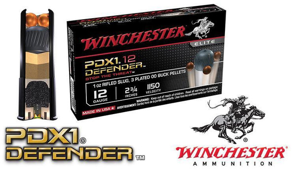 Winchester PDX1 Defender Shells 12 Gauge 2-3/4", Box of 10 #S12PDX1 — Al Flaherty's