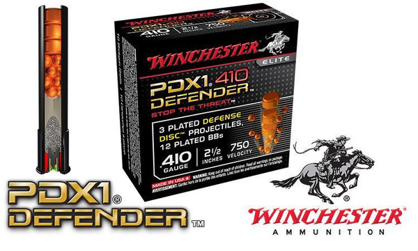 Winchester PDX1 Defender Shells .410 Gauge 2-1/2", Box of 10 #S410PDX1 — Al Flaherty's