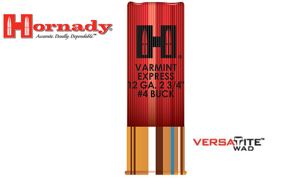 Hornady Varmint Express Buckshot 12 Gauge 2-3/4" #4 Buck, Box of 10 #86243 — Al Flaherty's